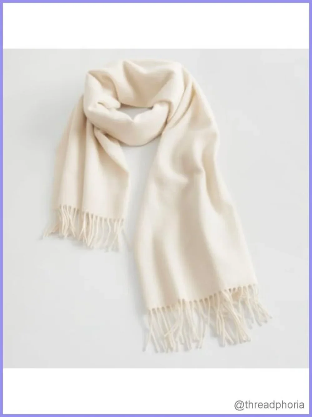 Oversized Shawl Wrap Scarf with Fringe Polyester Warm Winter